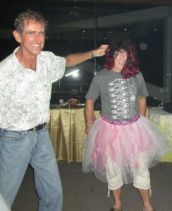 Mike Webb gets a skirt