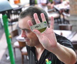 Mullins in particularly ineffective attempt to hide identity